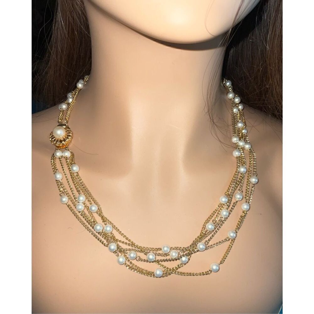 Multi strand Pearl Necklace